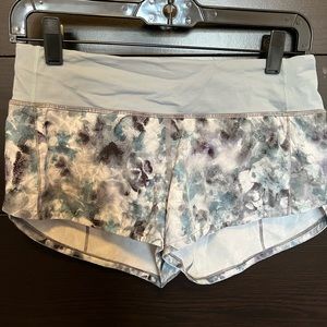 Lululemon size 4 running shorts multi color of blue shades